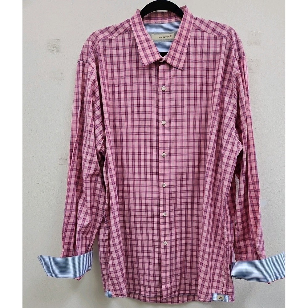 Borgo Ognissanti MENS XXl  Casual plaid DRESS SHIRT OXFORD